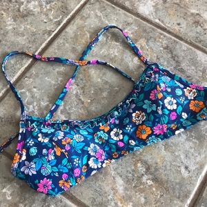 Floral bikini top